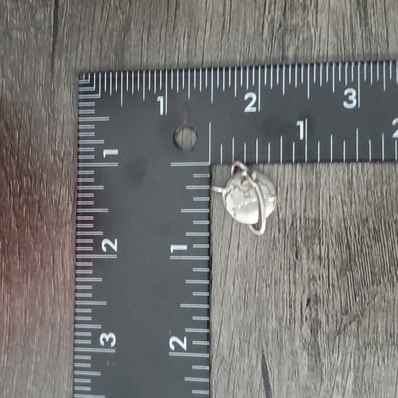Planet Earth Collectible Sterling Silver 3d Charm P312 - Picture 3 of 3